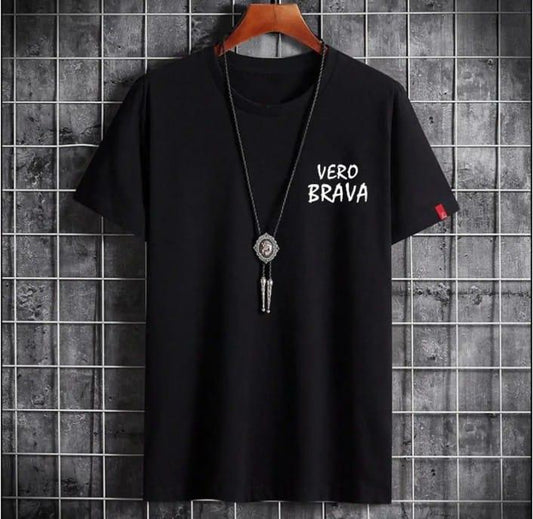 VERO BRAVA PRINTED T SHIRTS FOR BOYS BLACK COLOUR