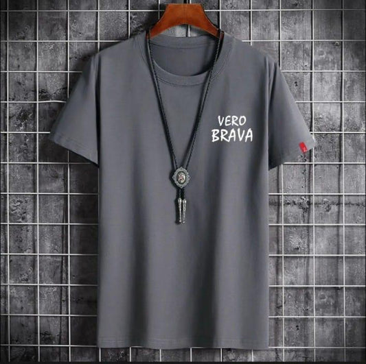 VERO BRAVA PRINTED T SHIRTS FOR BOYS GREY COLOUR