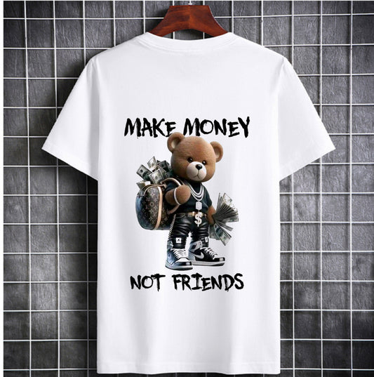 BEAR PRINTED T SHIRTS FOR BOYS WHITE COLOUR
